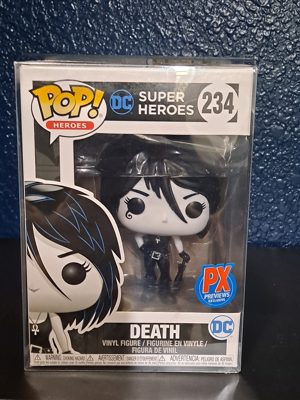 Funko Death Vinyl Figure - Black & White with Blue Accents